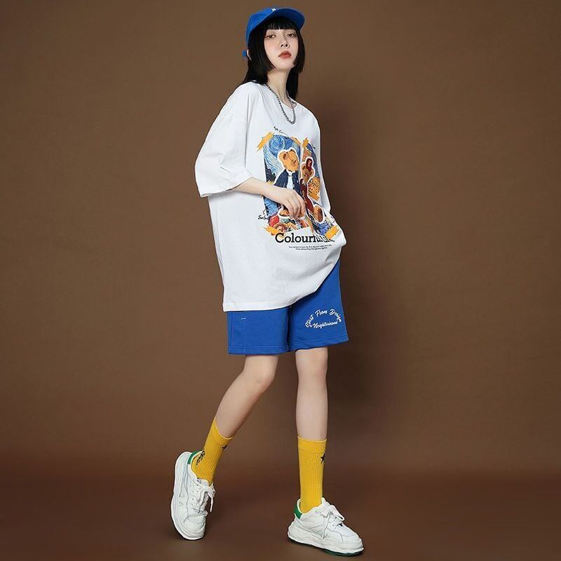 上質  シンプル カジュアル半袖Ｔシャツⅹパンツセット<S-8068>