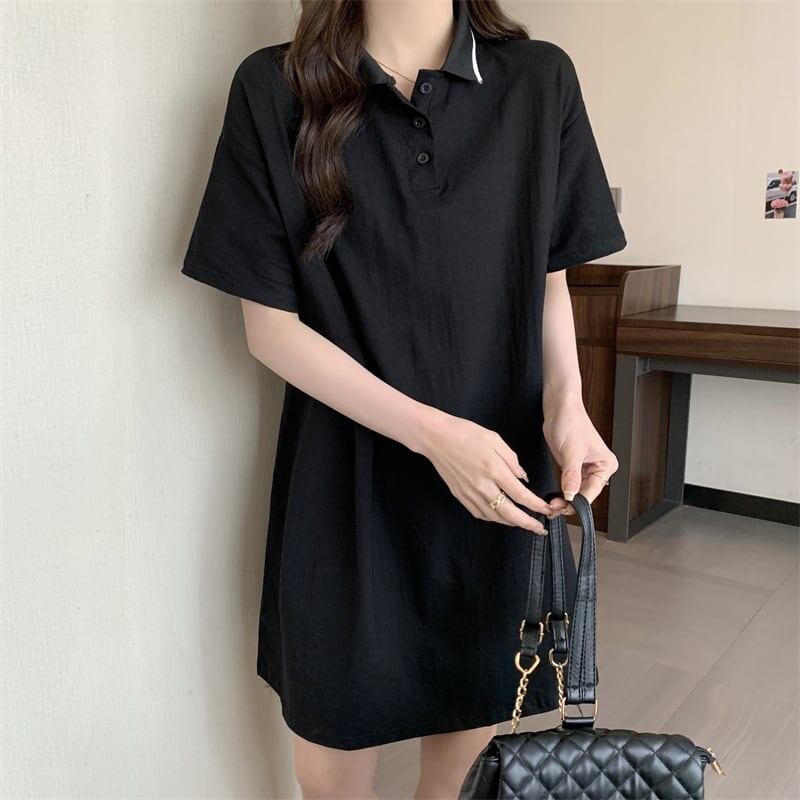 スタイリッシュ POLOネック 一目惚れ ワンピース＜S-2987＞