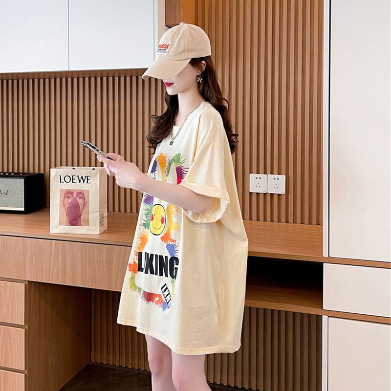 着回し力抜群 キュート カジュアル プリント 半袖Ｔシャツ全2色 <S-8550>