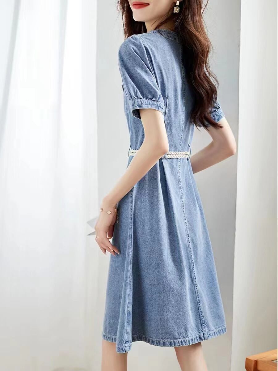 美人度アップ  ファッション 厚手全6色フード付きパーカ<S-4582> 上質 デニム ワンピース<S-8228>