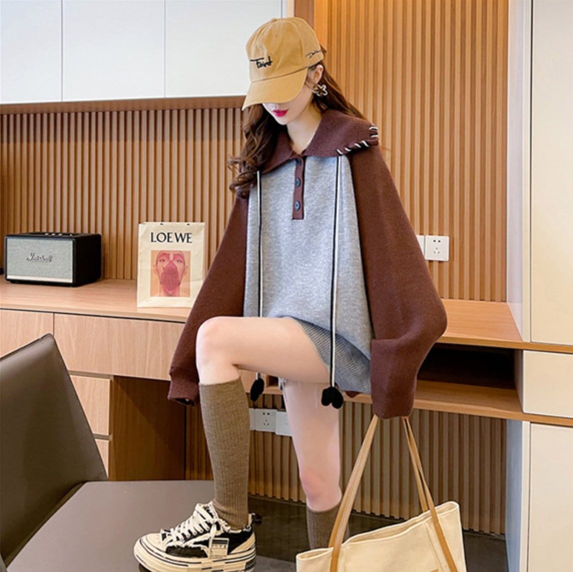 売れ切れ必至  高級感 ニット<S-3886>