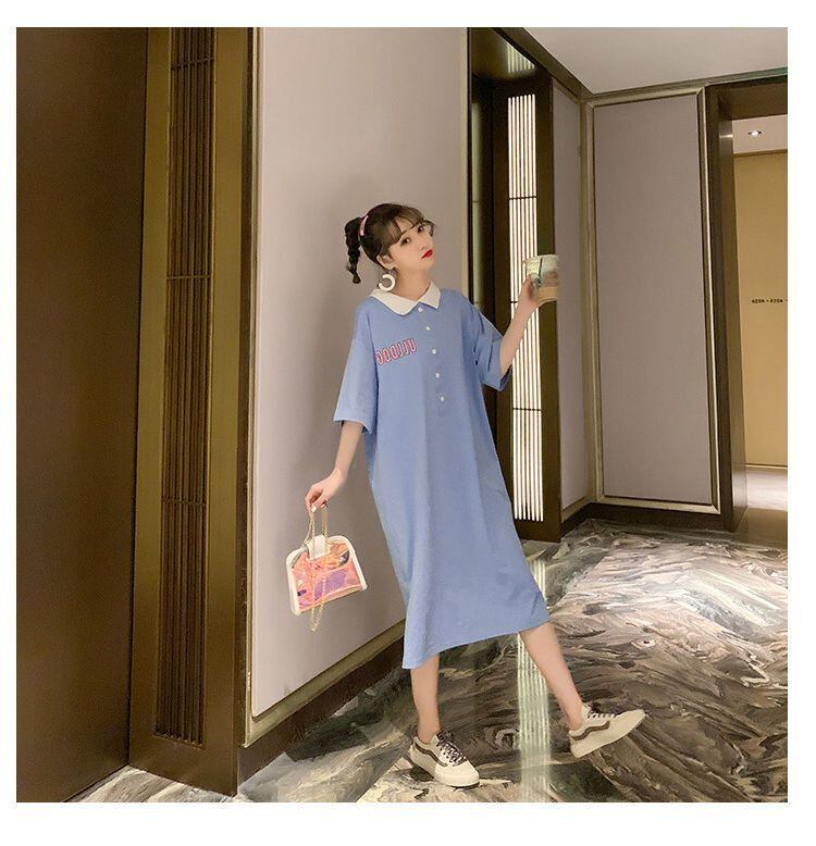 美人度アップ プリント カジュアル 両面着る ワンピース＜S-8453＞