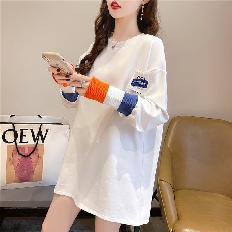 美感いっぱい 切り替え 好感度満載 プリント Tシャツ カットソー＜S-3669＞