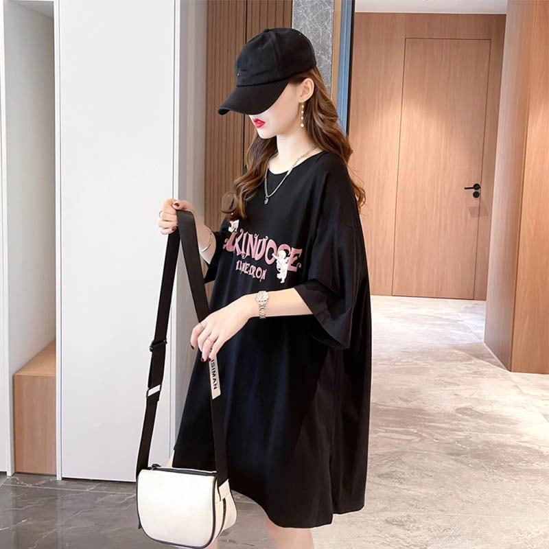 スタイリッシュ 切り替え 一目惚れ プリント Tシャツ カットソー＜S-3619＞
