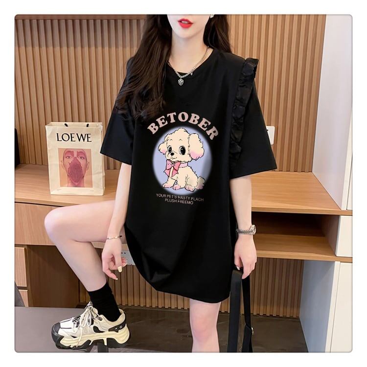 今季マストバイ レース 可 透かし彫り 切り替え 2色選択 Tシャツ カットソー＜S-8493＞