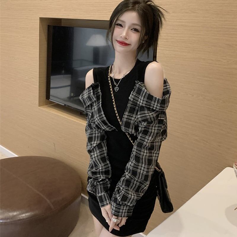 細身効果抜群 ベアトップ 女性力を高める ワンピース＜S-3780＞