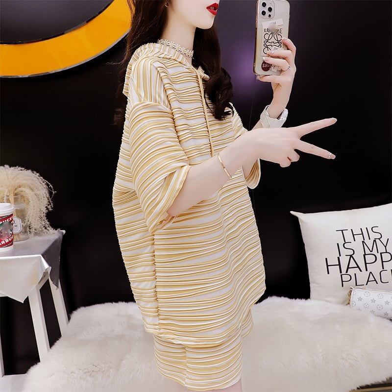 デザイン感 Tシャツ＋ショートパンツ チャーミング セットアップ＜S-3468＞