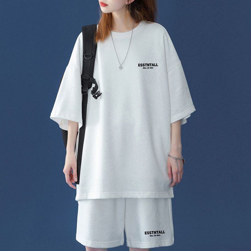 【半額セール】早い者勝ち  男女兼用 半袖Ｔシャツⅹパンツセット全4色<S-6549>