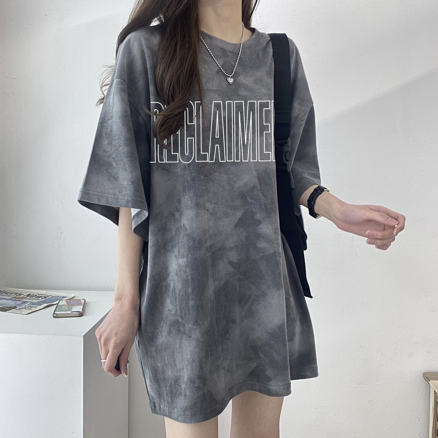 海外トレンド カジュアル 好感度UP 絞り染め 全4色 半袖 Tシャツ ＜S-9219＞