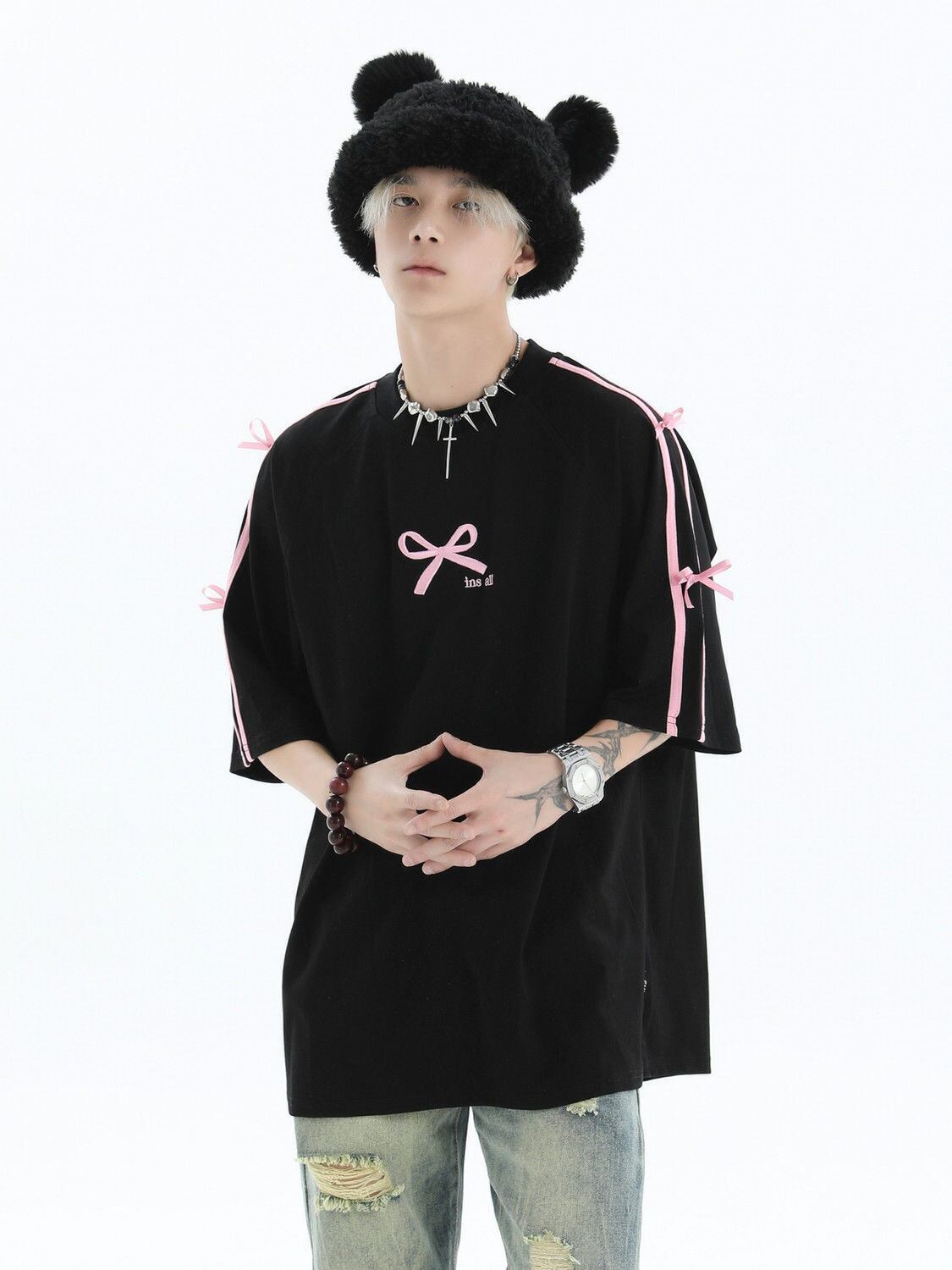 話題沸騰中 着回し力抜群 人気上昇中 カジュアル 全4色 カップル 半袖Tシャツ<S-9164>
