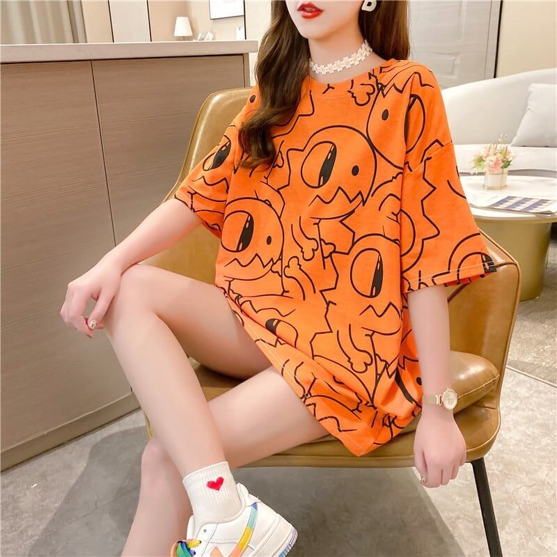 カジュアル 切り替え ファッション プリント Tシャツ カットソー＜S-3484＞