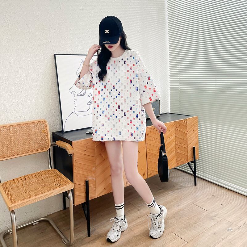 着回し力抜群 カジュアル 個性派 ゆったりトップス 半袖Tシャツ 全2色＜S-8263＞