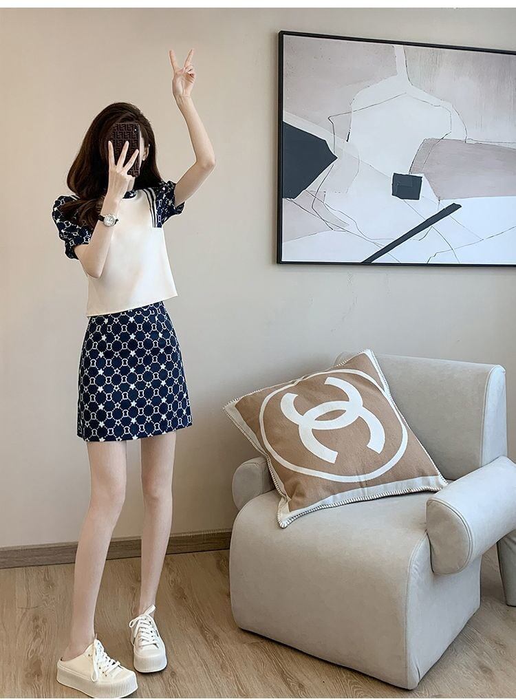 話題沸騰中  高級気質 配色ビッグロゴ全2色ニットセーター<S-4583>