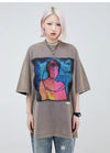 大注目 ファッション ストリート系 ヴィンテージ加工 プリントTシャツ ＜S-2875＞