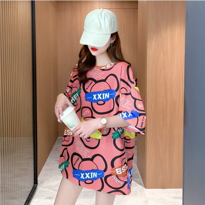 オシャレ度満点 プリント カジュアル Tシャツ カットソー＜S-3344＞