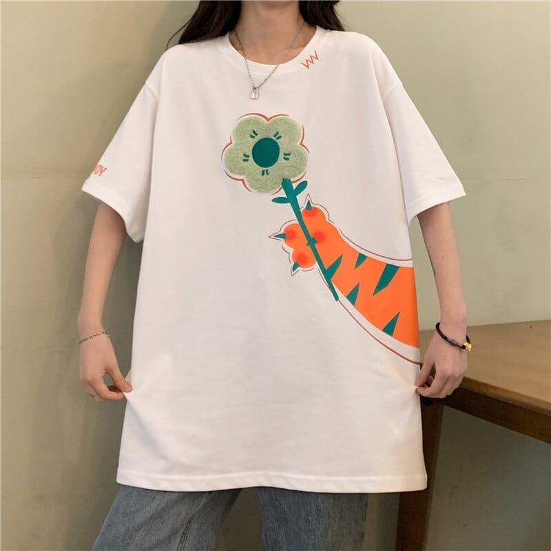 好感度満載 プリント 美感いっぱい Tシャツ カットソー＜S-3313＞