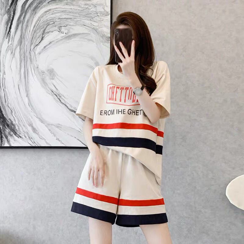 美人度アップ カジュアル 真夏も快適 半袖 Tシャツ ショートパンツ セットアップ ＜S-11190＞