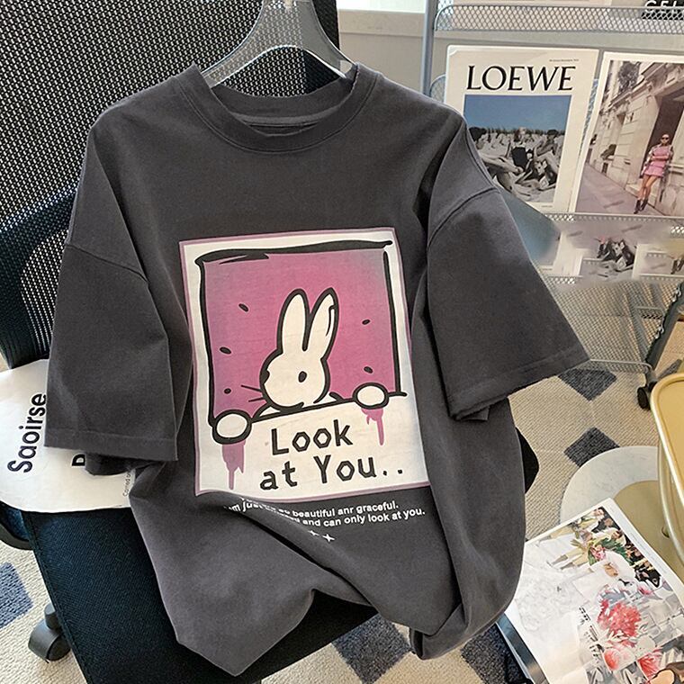 おすすめ 着心地良い ファッション感満々 プリント 半袖 Tシャツ <S-9127>