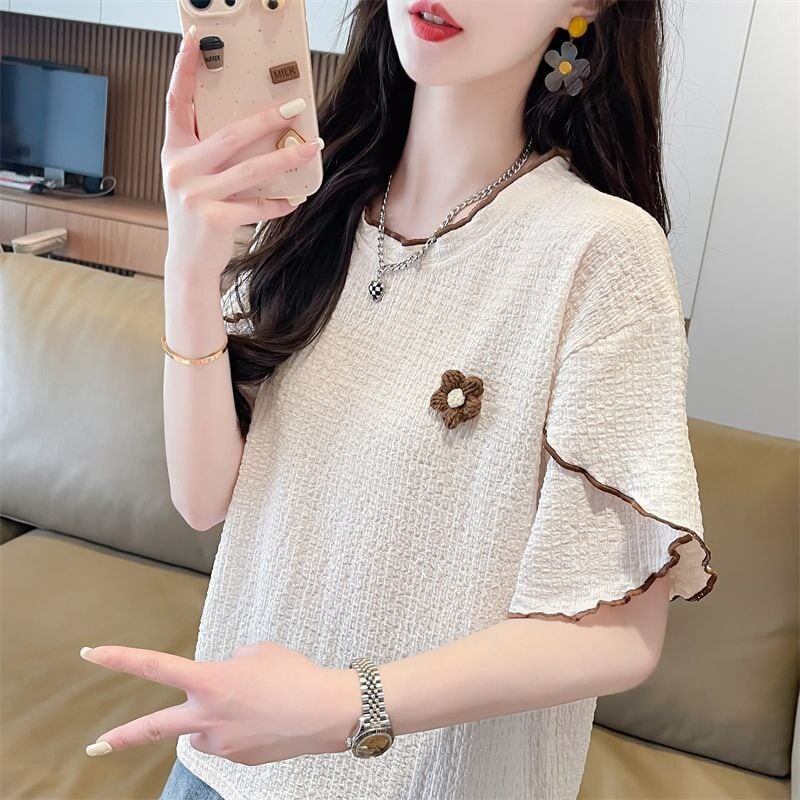 美人度アップ スウィート キュート 5色選択 半袖Tシャツ＜S-8578＞