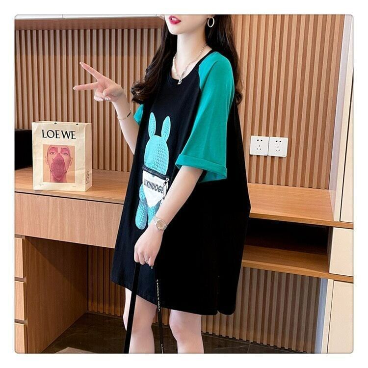 コットンパーソナライズジッパー大ポケットスリット半袖Tシャツ<S-2884>
