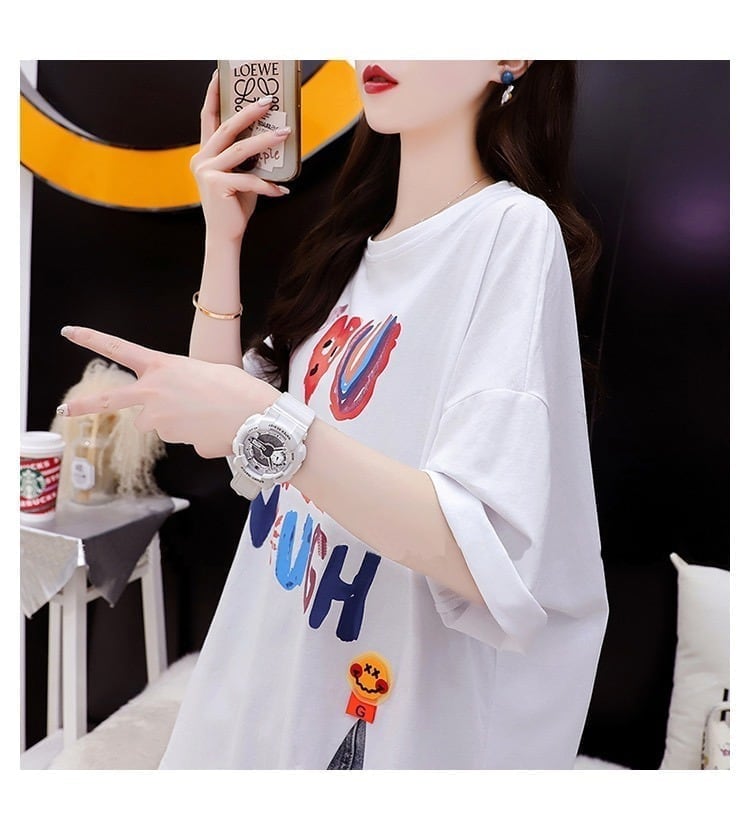 ストリートトレンド韓国風コットン半袖Tシャツ<S-2962>