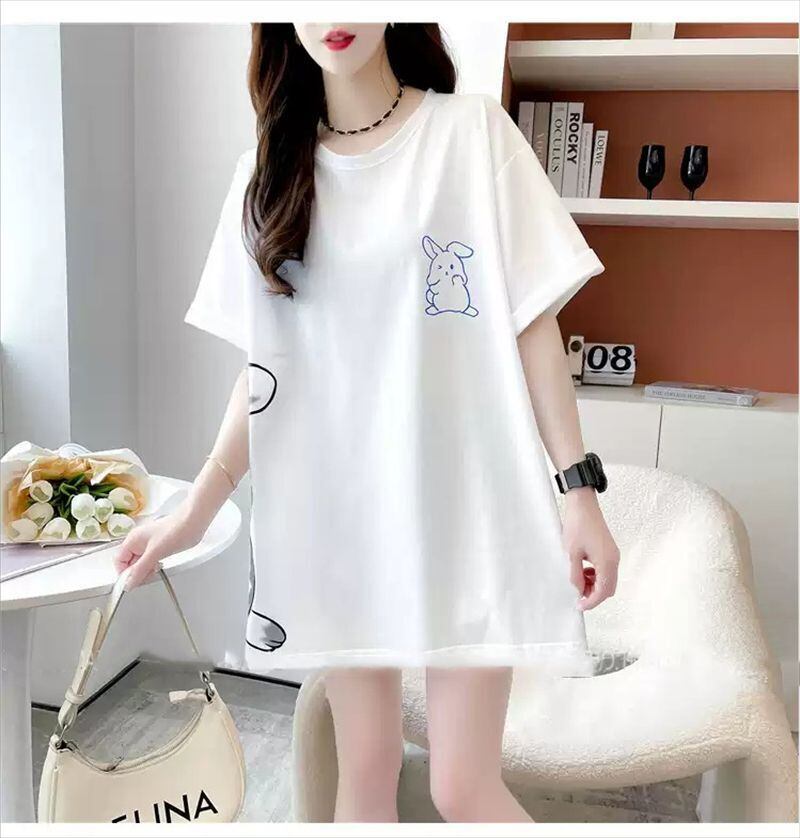 新商品 レース スウィートプリント 全2色 半袖Tシャツ ＜S-8715＞
