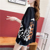 スタイリッシュ 切り替え 一目惚れ プリント Tシャツ カットソー＜S-3584＞