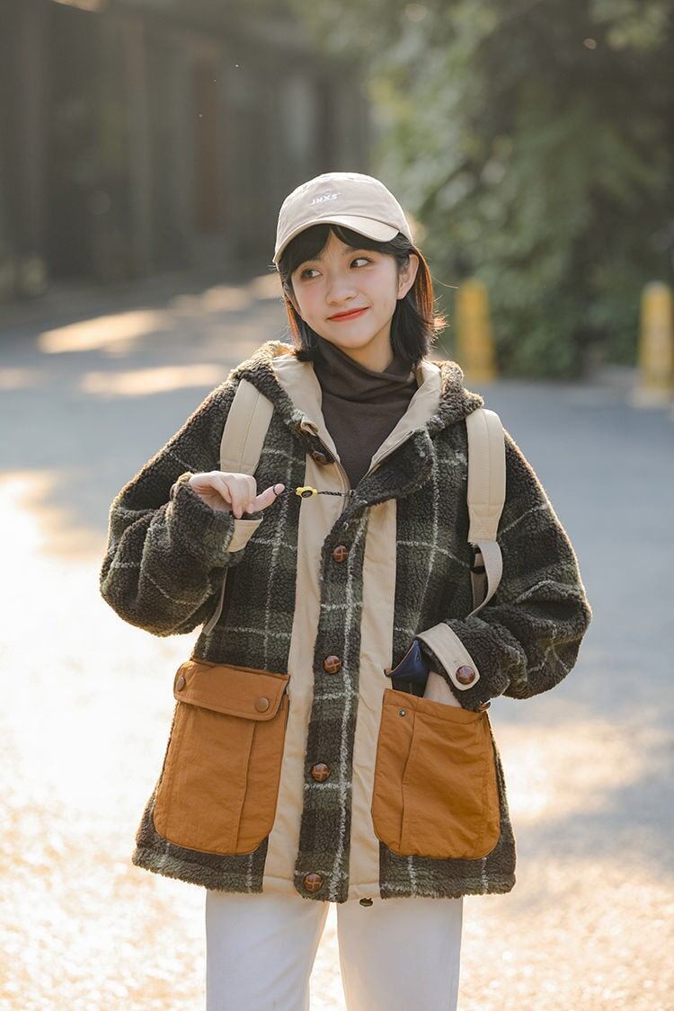 ラムスキン キュート 大人可愛い 上質 コート<S-6108>