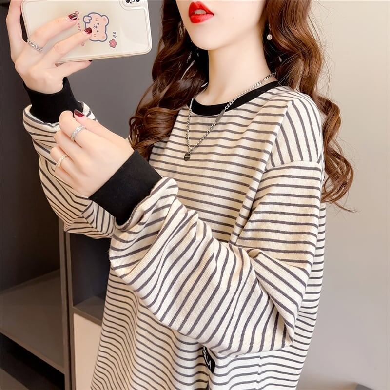 デザイン感 切り替え チャーミング プリント Tシャツ カットソー＜S-3658＞