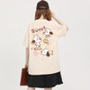 男女兼用 イラストプリント 半袖 Tシャツ <S-13139>