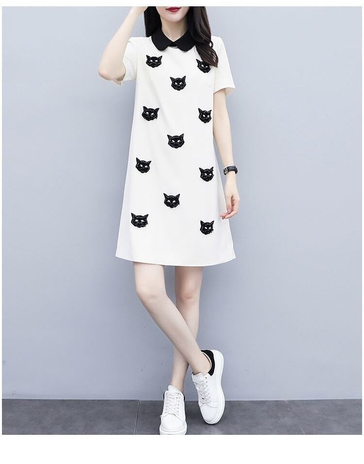 エレガント カジュアル 好感度UP 半袖 Tシャツ ワンピース ＜S-11719＞
