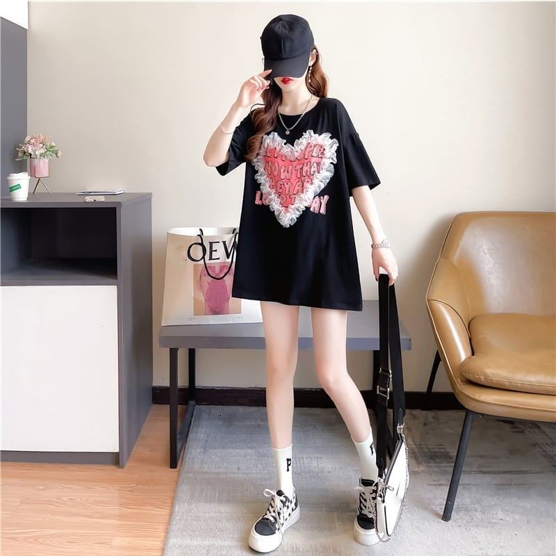 個性的なデザイン 切り替え 今季大好評 プリント Tシャツ カットソー＜S-3410＞