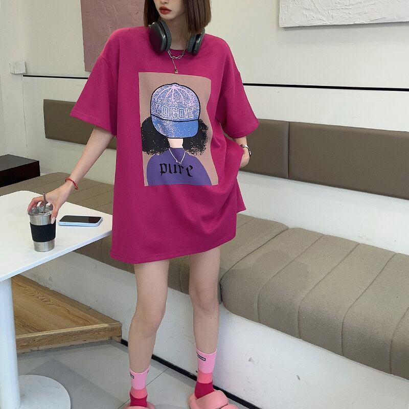 話題沸騰中 都市ファッショ 流行新作 オシャレ デザイン プリント全6色 半袖Tシャツ<S-9108>
