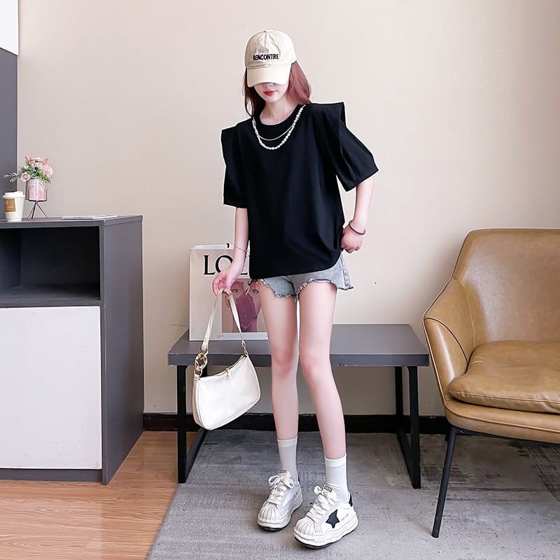 売り切れ必至 簡潔 個性派 ファッション 全3色 半袖Tシャツ<S-8514>