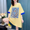 個性的なデザイン 切り替え 一目惚れ プリント Tシャツ カットソー＜S-3635＞
