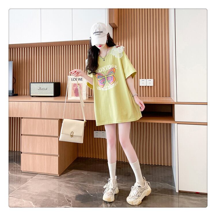 話題沸騰中 プリント ロゴ ゆったり 3色半袖Tシャツ＜S-8316＞