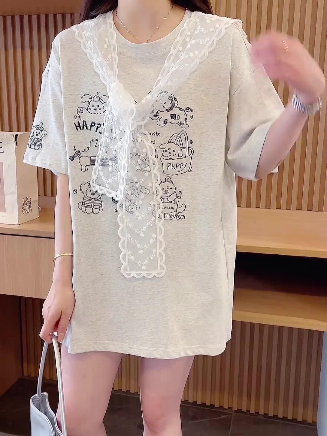 早い者勝ち 絶対流行 売れ筋 早い者勝ち カジュアル 2色選択 Tシャツ<S-11347>