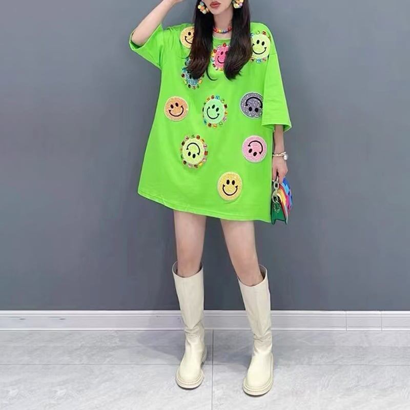 スウィート 好感度UP 海外トレンド カジュアル 全3色 半袖 Tシャツ ＜S-11506＞