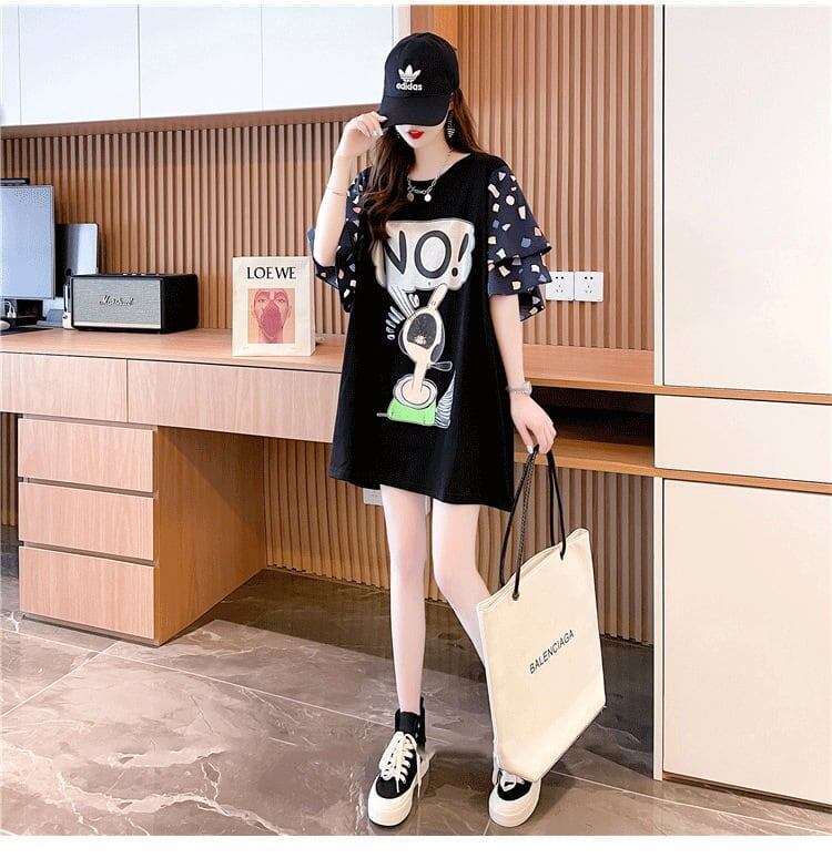 ウエスタンスタイルとデザインのフライングスリーブTシャツ<S-3003>