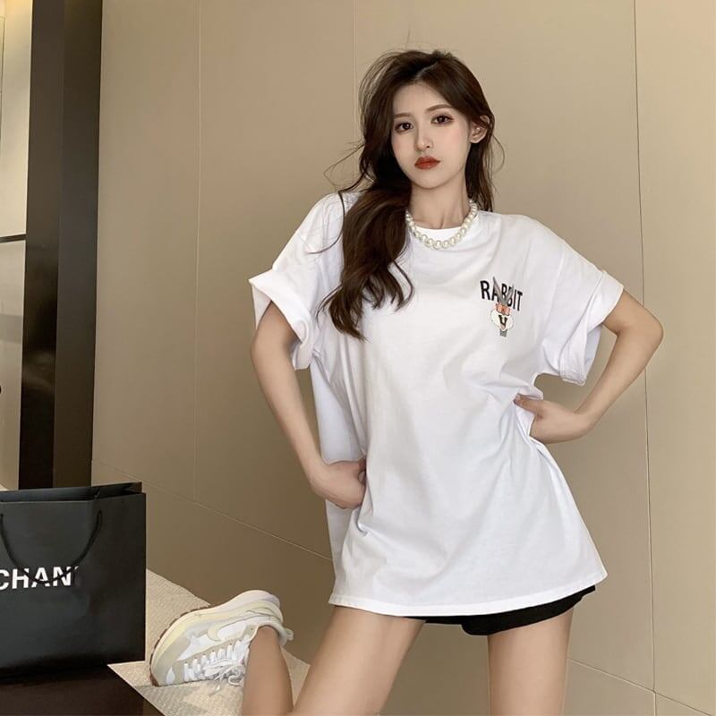今季大好評 切り替え 美感いっぱい プリント Tシャツ カットソー＜S-3458＞