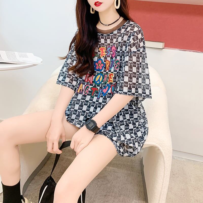 ゆったり感アップ プリント オシャレ度満点 Tシャツ カットソー＜S-3331＞