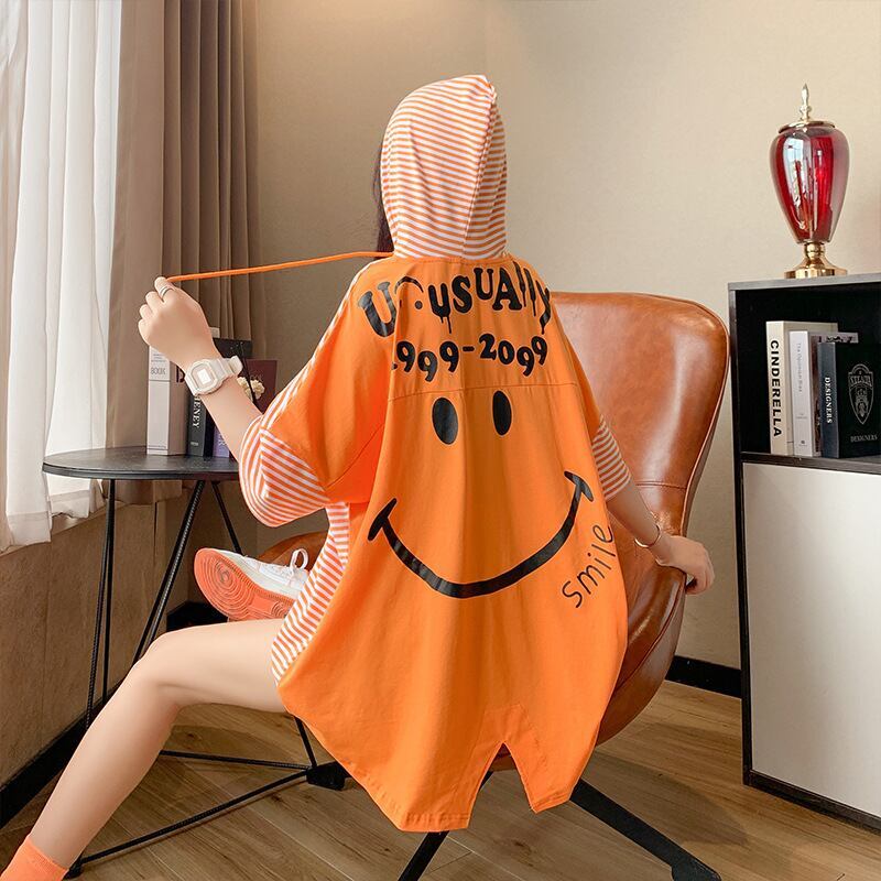 スタイルアップ効果抜群 ストライプ柄 アバンギャルド 切り替え レース プリント全2色 半袖Tシャツ<S-9111>