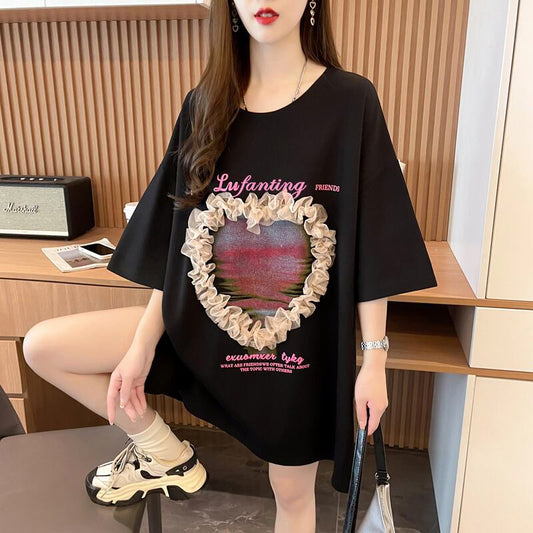 絶対欲しい プリント ロゴ ゆったり 3色半袖Tシャツ＜S-8315＞