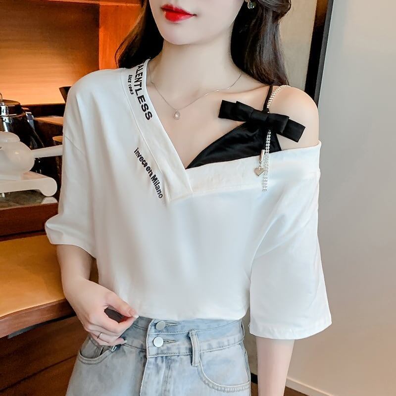 美人度アップ 3色選択可 チャーミング Tシャツ カットソー＜S-3267＞
