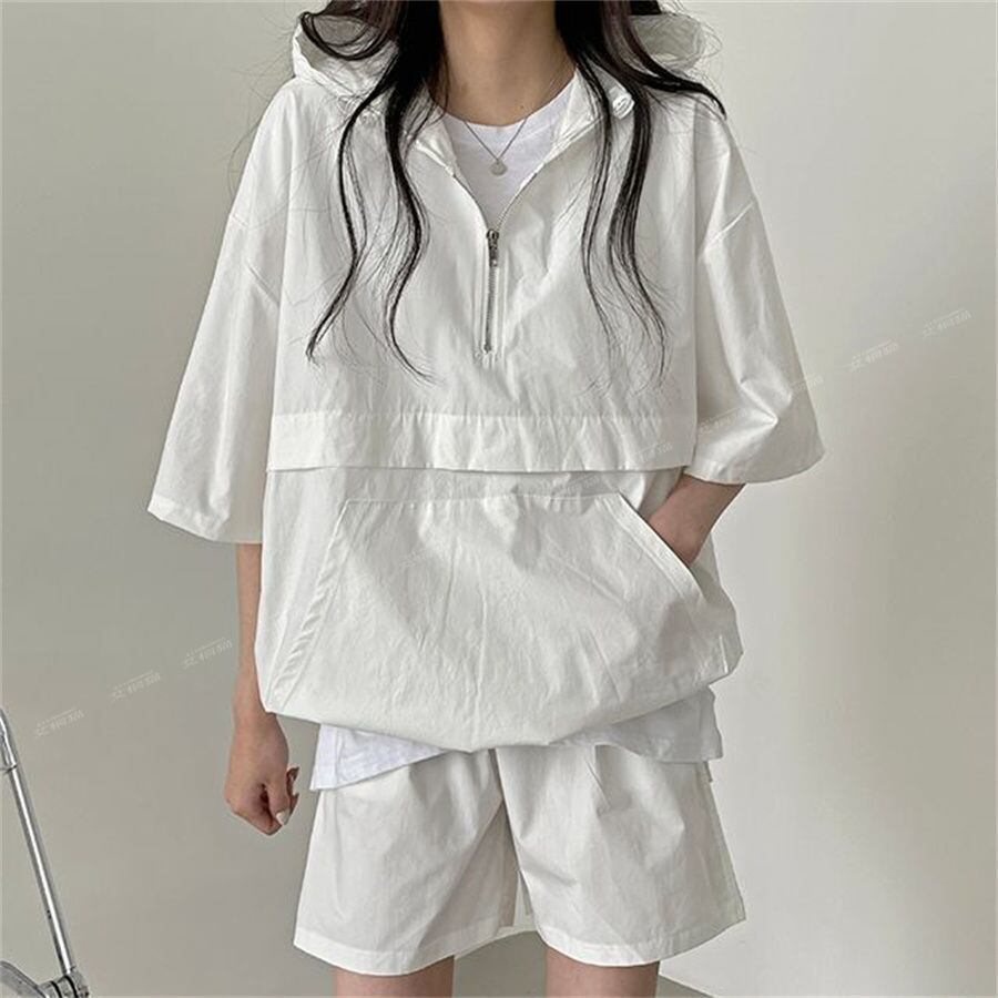 今季マストバイ カジュアル 真夏も快適 4色 半袖 Tシャツ ショートパンツ セットアップ ＜S-11156＞
