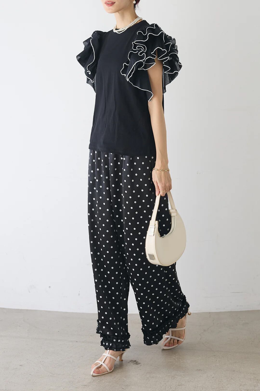 美人度アップ 早い者勝ち 大人可愛い カジュアル 共2色 Tシャツ<S-12149>
