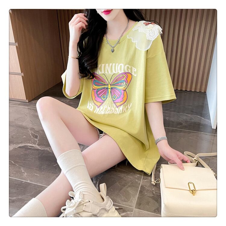 話題沸騰中 プリント ロゴ ゆったり 3色半袖Tシャツ＜S-8316＞