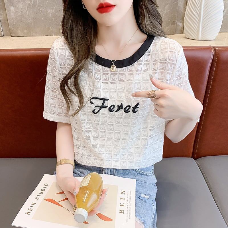 着心地抜群 切り替え カジュアル プリント Tシャツ カットソー＜S-3562＞