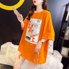 個性的なデザイン プリント 一目惚れ Tシャツ カットソー トップス＜S-3282＞