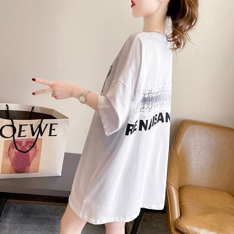 今季大好評 切り替え 美感いっぱい プリント Tシャツ カットソー＜S-3495＞